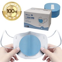 BBL 일회용 3중 마스크 필터 정전기패드 100매 교체 리필, 1세트 x 100 매입