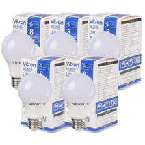 비츠온 벌브 LED 전구 8W 5개묶음, 주광색