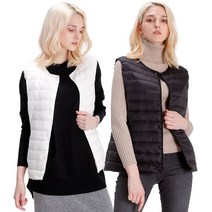 스타일디오 빅사이즈 3XL 100 덕다운 경량패딩 여성조끼