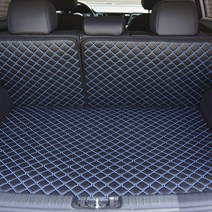 아이빌 4D 신형퀼팅 디올뉴 니로 EV (전기차) 트렁크매트 + 2열등받이 풀세트, (22년-), 블랙+골드스티치