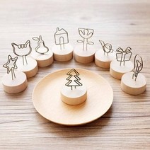 홀더 꽂이 사진 거치대 인스타감성 원목 명함 메모, 우든클립배