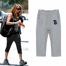 트레이닝복 7부 외출복 여성 반바지 트레이닝복바지 코디 편한옷