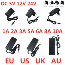 LED 스트립 조명 CCTV 램프용 DC 5V 12V 24V 어댑터 전원 공급 장치 AC 100V240V 1A 2A 3A 5A 6A 8A 10A 충전기 변환기, China_1A | US | 5V