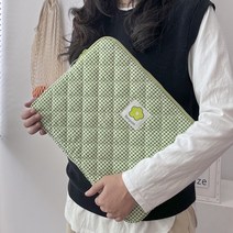 러블리 체크무늬 노트북 아이패드 태블릿 11인치 13인치 14인치 노트북 파우치 가방
