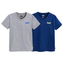 리바이스키즈 [쇼핑점] 아동토들러부터 주니어까지~ 여름신상템 상하세트/트레이닝/티셔츠/반바지/용품 등등 할인전!! [V넥 자수로고 티셔츠] V222TS148/348
