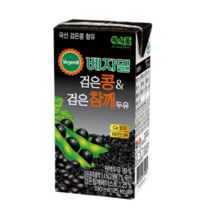 베지밀 검은콩과 검은참깨 두유, 190ml, 4개