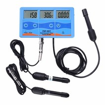 온라인 디지털 수질 모니터 PH ORP/mV EC CF TDS Temp 6in1 Multi-parameter Aquarium Water Quality LCD pH Analyzer, EU Plug