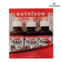 뉴트리돔 캐나다산 야생 차가버섯 Chaga 베타글루칸 베툴산 리퀴드 드랍 30ml 6병 선물세트 보엠SHOP