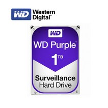 웨스턴디지털 WD10PURZ Purple 정품 1TB 3.5인치 5400RPM SATA3 HDD 하드디스크 영상 감시 보안 CCTV 녹화기 NVR DVR 메모리 고용량 저장장치