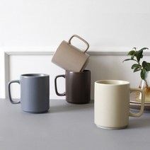 에크렌 Ecrins 무광 점보 머그 500ml 4color - 사무실 커플 데일리 머그잔, 카키브라운