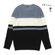 FRJ 남성용 컬러 블록형 니트 풀오버 F91M-KP02ZA