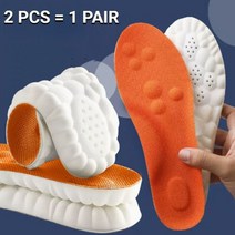 족저근막염 신발 키높이 평발 기능성 깔창 Latex Sport Insoles Soft High Elasticity Shoe Pads Orthotic Breathable Deodor, Orange-Style4_43-44(275mm)