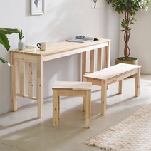예쁜식탁 이사벨 바테이블 1200x450x920 아카시아 도장, 단품