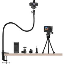 JJunLiM 27인치 웹캠 스탠드 및 폰 홀더 - Logitech 웹캠 C920 C930e C930 C922x C922 Brio 4K C925e C615, 스택, 한 사이즈