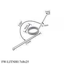 10 개 수 조절 비틀림 스프링 0.7MM 와이어 직경 스테인레스 스틸 304, 01 FW-LJTNH0.7X8X25