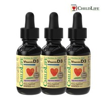 기타 차일드라이프 비타민 D3 30ml x3개 (세트) 어린이 영양 보조제어린이 영양제 액상 시럽 성장보조제 영유아