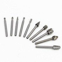 목공기계 티타늄 Dremel 라우팅 우드 로터리 밀링 파일 커터 목공 조각 칼 도구 10 개 드롭 배송우드 라우터 AliExpress, Silver, Silver