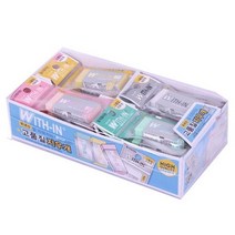 에리트 위드인 중형 잘지워지는 지우개 낱개, 12개, 혼합색상