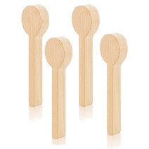 목공기계부품4 Pcs 나무 조각 숟가락 빈 너도밤 나무 나무 미완성 된 나무 공예 Whittling 키트 Whittler, 01 wood color