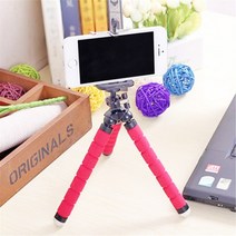 휴대용 미니 스마트폰 문어발 삼각대 관절삼각대 고릴라삼각대 유튜브삼각대 핸드폰삼각대 스마트폰삼각대, 레드/파워 거치대 홀더