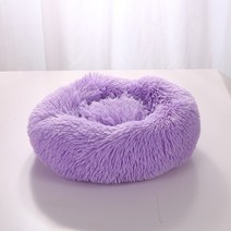 강아지 산소방슈퍼 소프트 개 침대 플러시 고양이 매트 대형견 래브라도 하우스 라운드 쿠션 애완 동물 제, 15 Purple_08 30CM