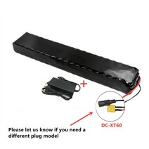 전동킥보드 배터리 aleviy 48v 20ah 13s3p 충전식 리튬 이온 팩 1000w 전기 자전거 스쿠터 18650 리튬 에 적합, dc-xt60-충전기