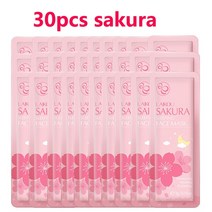 30Pcs LAIKOU 사쿠라 달팽이 해초 모이스춰 라이징 슬리핑 마스크 크림 포터블 페이스 마스크 안티 링클 하, 05 30pcs sakura
