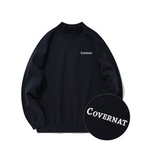 COVERNAT 모크넥 오버핏 맨투맨 네이비
