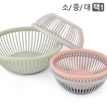 플라스틱채반 타공바구니 물빠짐소쿠리 원형채반 야채채반, 사이즈