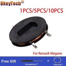 원격시동 스마트키 복사 경보기 차키 순정 버튼 자동차 OkeyTech 1/5/10 PCS Renault Megane 자동차 키 용, 01 1 PCS