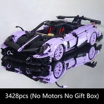 10252B 1:8 기술 모터 전원 앱 원격 제어 빌딩 블록 초고속 레이싱 자동차 선물 완구 어린이 Moc 교육, 01 10252b