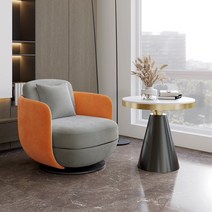 편한 미니 카우치 1인용 쇼파 북유럽 패브릭 소파 라이트 럭셔리 사무실 협상 레저 싱글 의자 리셉션 테이블과, [18] 작은 사이드 테이블, [01] 개인