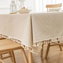 식탁보 직물면 린넨 체크 무늬 티 테이블 테이블 매트, 100 X150cm, 데이지 (술)