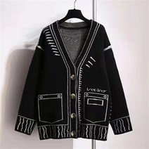 도오빠 페이니스 여성 니트 가디건 브이넥 스웨터 자켓 아우터 루즈핏 봄 가을 여자가디건