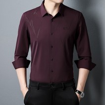 긴팔 남방 셔츠 2022 가을 남성의류 중년 비즈니스룩 헴라인 배기 JB066P90 4995370303