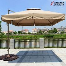 카나모 초대형 회전 사각 파라솔 폴딩 접이식 모기장 차광막 그늘막 테라스 루프탑, C. 부채꼴 받침대 15kg 1개