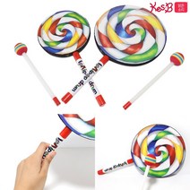 롤리팝 드럼 핸드 북 (대) 핸디 사탕 모양 스틱 악기