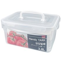 3.8L 사각 플라스틱 용기 대파보관통 간장게장통 밀폐
