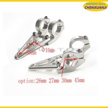 오토바이 헤드 라이트 장착 브래킷 실버 CNC 30mm 50m 혼다 원숭이 부품 용 프론트 포크 튜브, 05 46mm