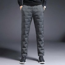 남성 일자핏 방한 패딩팬츠, 남성용/블랙-2XL(105)