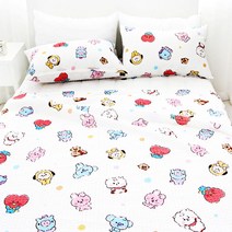 제이트리BT21베이비 스케치 뱀부리플홑이불 (대나무 여름용)(985276) 용이불 소재+jaytreㄷ