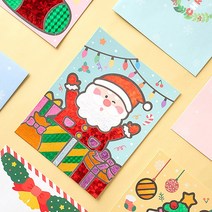 민화샵 크리스마스 포일아트 카드 만들기 diy (3종) 호일아트 반짝반짝 은박지 특별한 카드 카드꾸미기, 민화 포일아트 크리스마스 카드, 산타