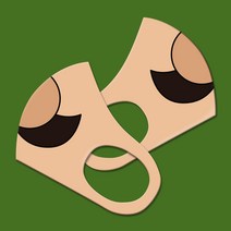 와우박스 주문제작 3D 입체 콧수염 동생 마스크