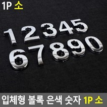 은색 실버 숫자볼록 소 1P 입체 번호 스티커 문 호수
