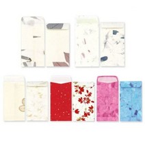 PEC661733마음담아 고급 수제 꽃 한지 봉투 A 10장 묶음, 3. 나뭇잎 이파리10p