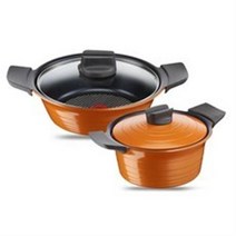 테팔 세라믹 뉴팟라인 냄비 세트 2개, 혼합 색상, 전골냄비 24cm + 찌개냄비 20cm