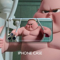 Wang Hedi의 같은 귀여운 뚱뚱한 남자는 iphone13ProMax Apple 14pro 휴대 전화 케이스 11 새로운 만화 12 크리 에이 티브 가을 방지 XR 여성 모델, 마초 베이비, 아이폰 13 프로 맥스