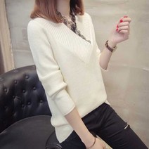 엘레스 여성스웨터 루즈핏 여성니트 스웨터 니트 브이넥