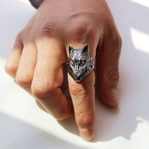 노이드비 써지컬스틸 울프 고급입체늑대 주물반지