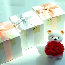 선물하기 좋은 은혜갚는곰돌이 석고방향제, 분홍꽃_버블블라썸